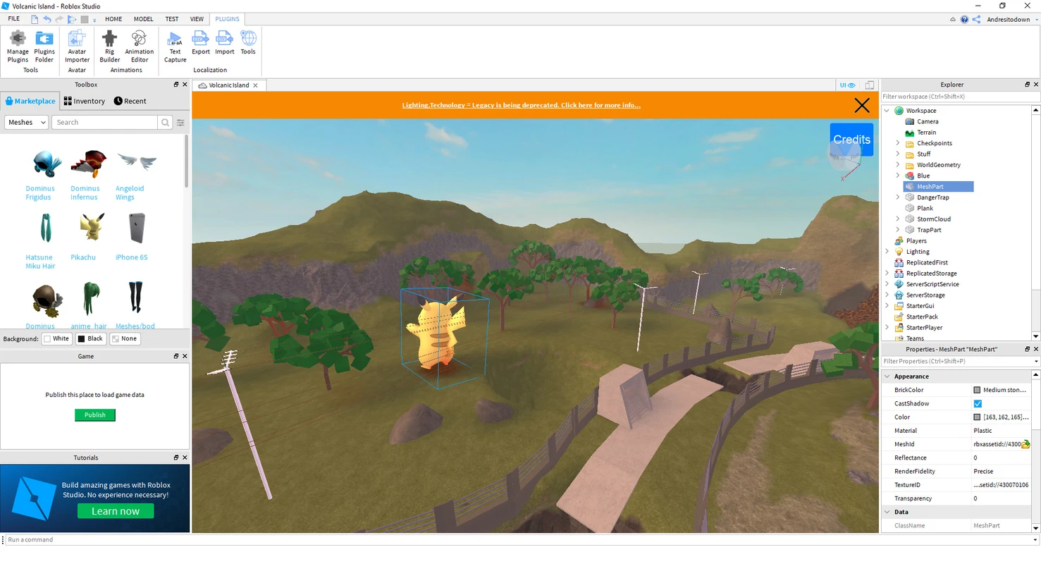 Roblox Studio plugins and tools screenshot